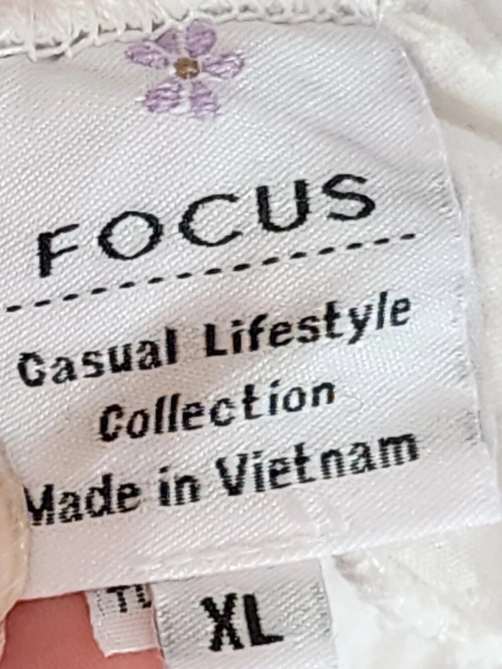 Focus Casual White Preshrunk Cotton Seersucker Drawstring Elastic Waist Pants XL - Picture 14 of 16